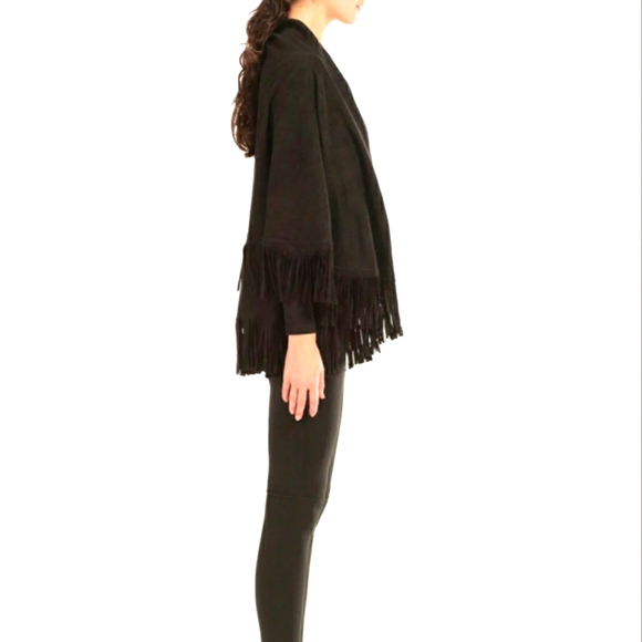NWT Suede fringe shawl vest - Picture 4 of 6